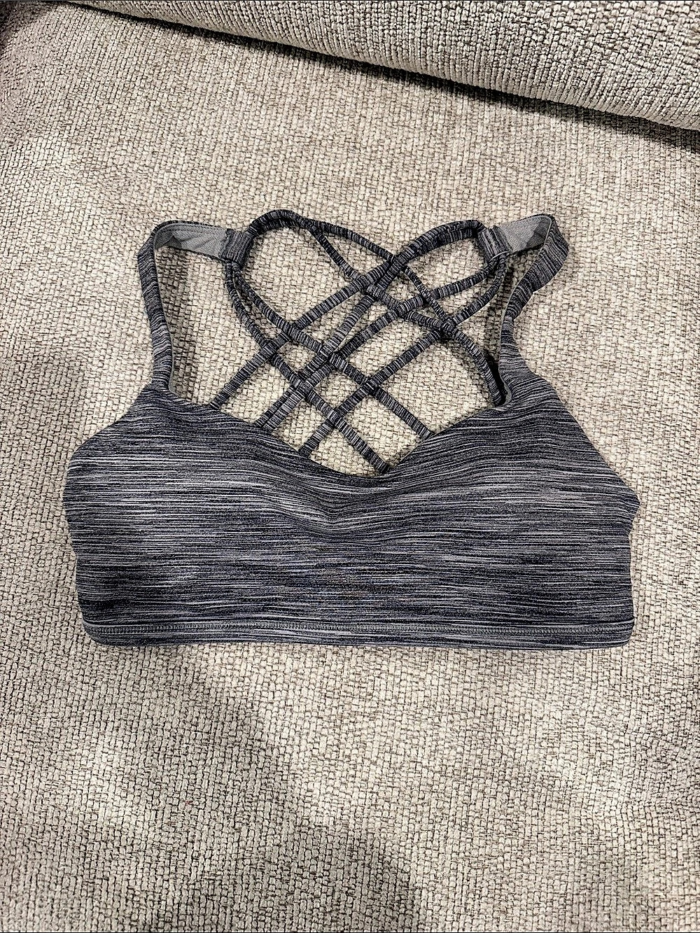 Lululemon Free to Be Wild Bra Gray Sports Bra Size 6